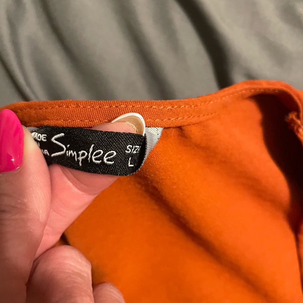 Orange Ruffled Maxi Dress - Picture 3 of 4